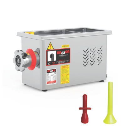 Enazon 12 No 12lik Et Kıyma Makinesi Geri Çalışma Özellikli 0,55 Kw 0,75 Hp( Beygir) SUCUK APARATLI